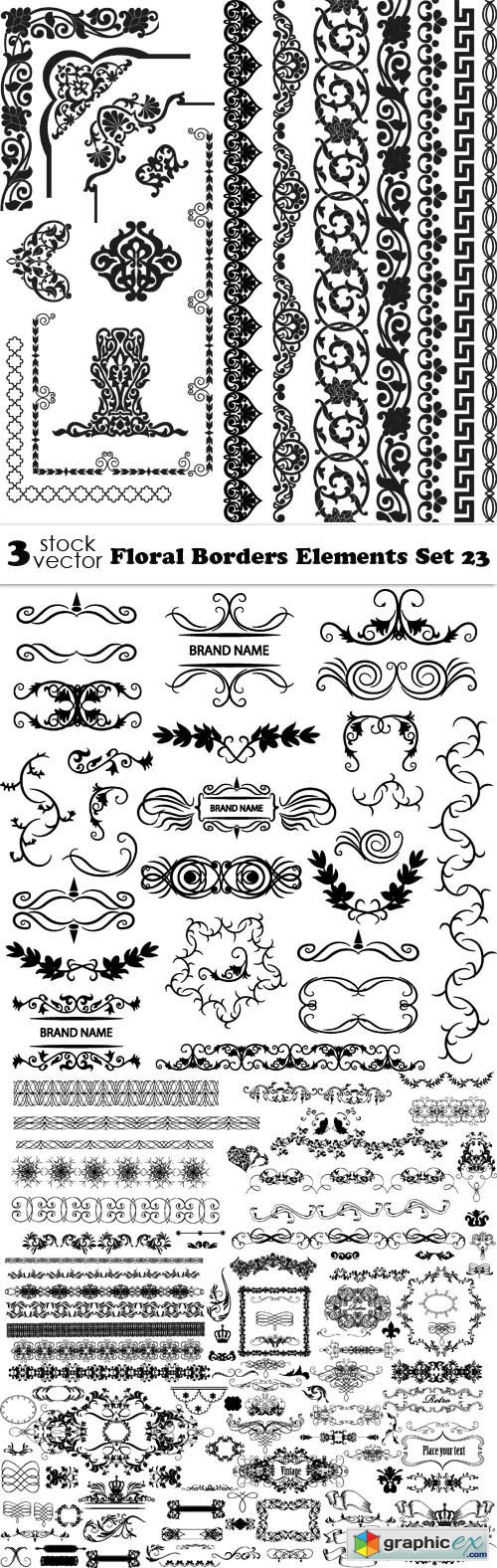 Floral Borders Elements Set 23