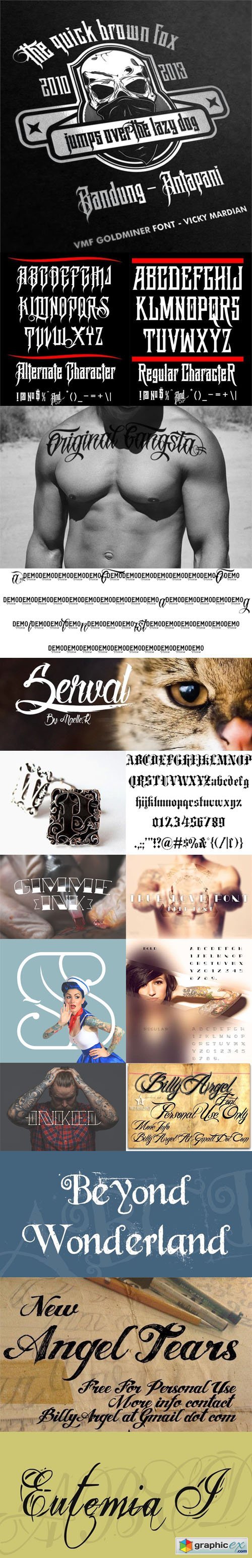 10 Tattoo Fonts for Artists