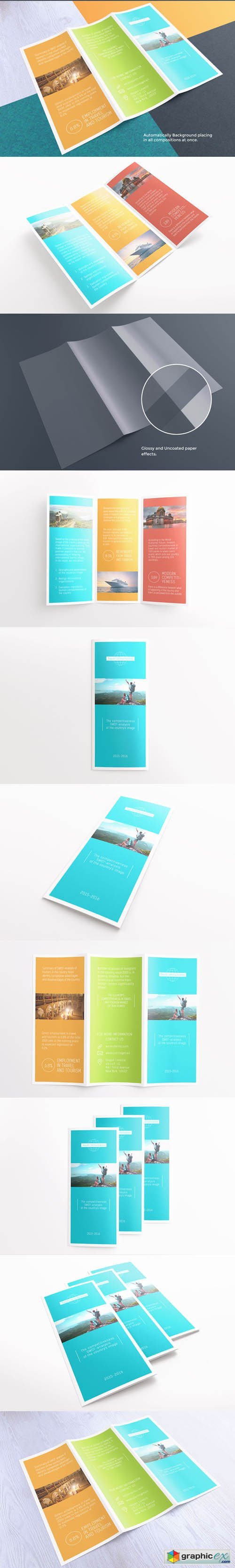 Tri-Fold Brochure Flyer Mockups