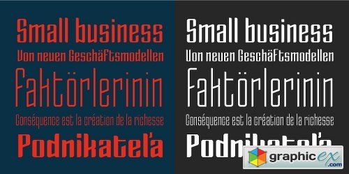 Enza Expanded Font Family - 8 Fonts