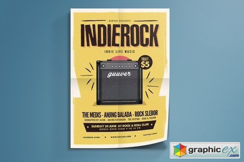 Indie Rock Flyer 496416