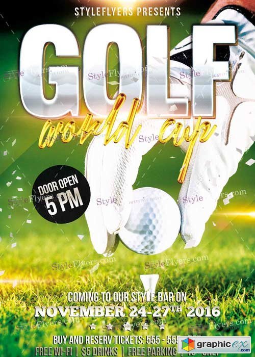 World Cup of_Golf PSD V11 Flyer Template