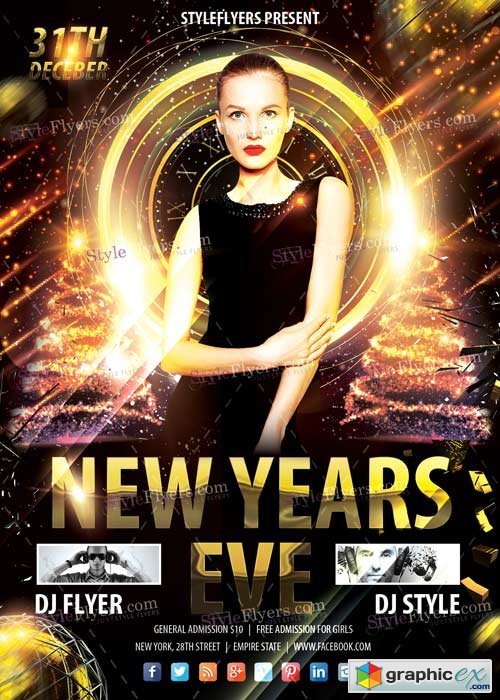New Years Eve PSD V7 Flyer Template