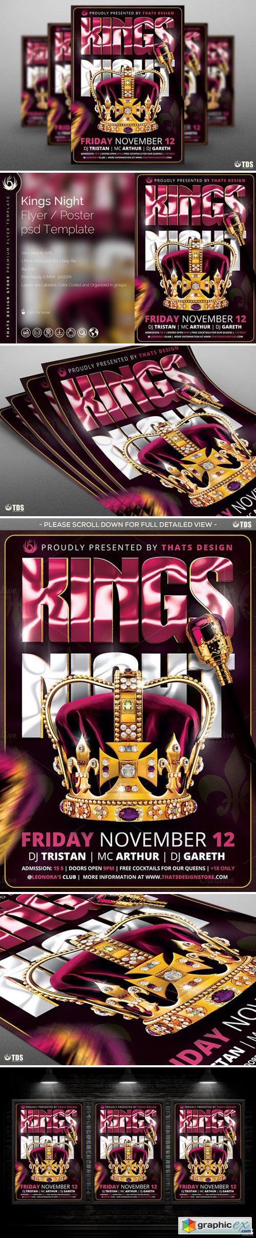 Kings Night Flyer Template