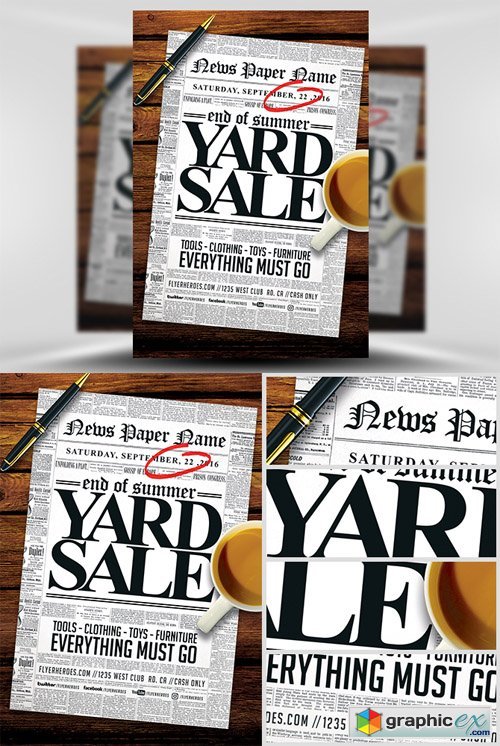 Read all about it! Yard Sale Flyer Template