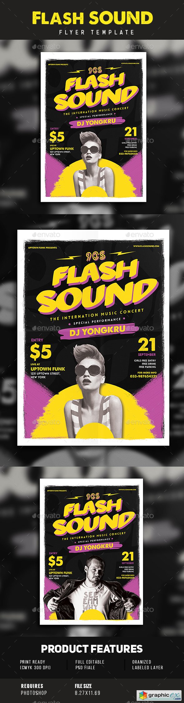 Flash Sound Music Party Flyer