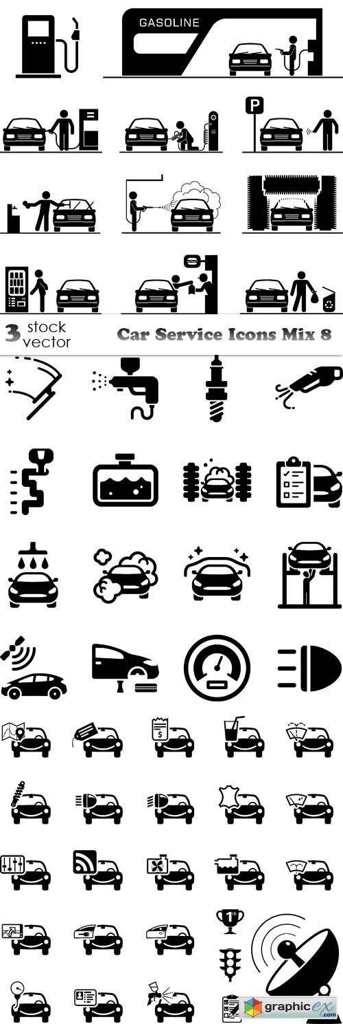 Car Service Icons Mix 8