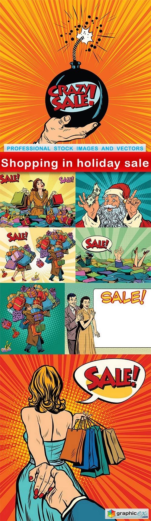 Shopping in holiday sale - 8 EPS