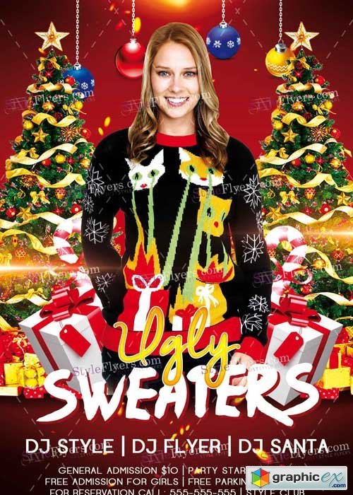 Ugly Sweaters PSD V7 Flyer Template