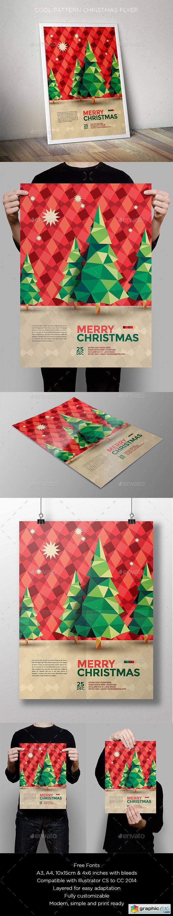 Cool Pattern Christmas Flyer 13568814
