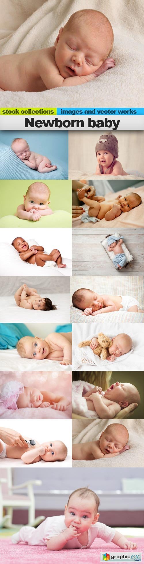 Newborn baby, 15 x UHQ JPEG