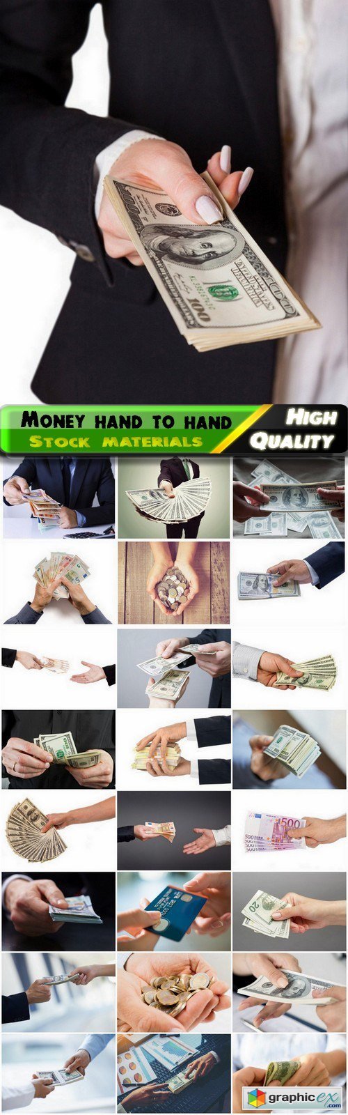 Business concept with money hand to hand - 25 HQ Jpg