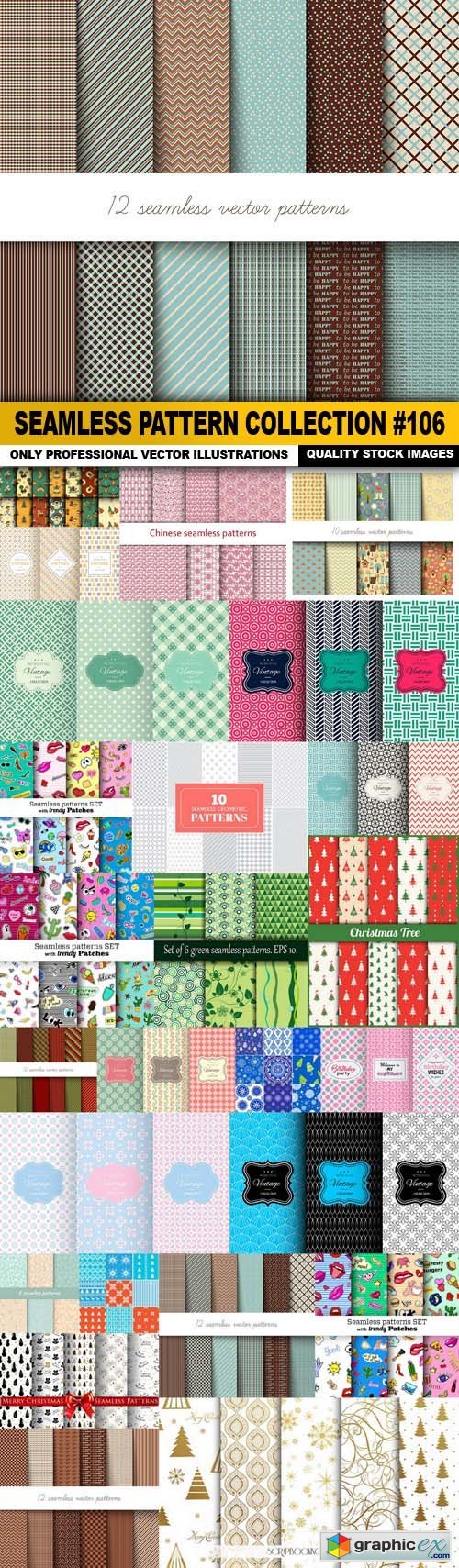 Seamless Pattern Collection #106 - 25 Vector