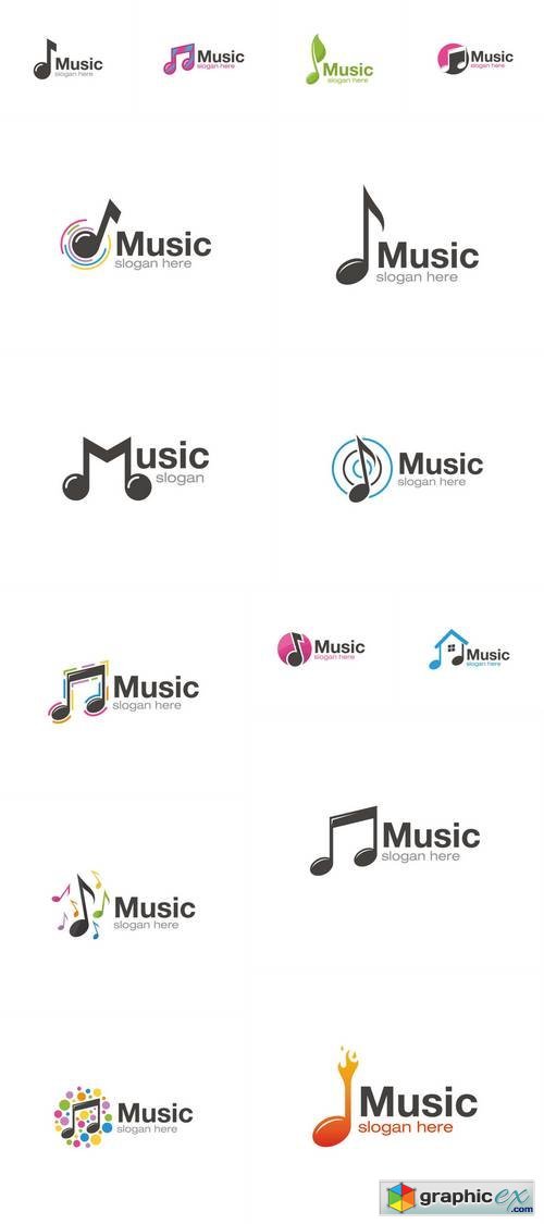 Music Logo Creative Design Vector