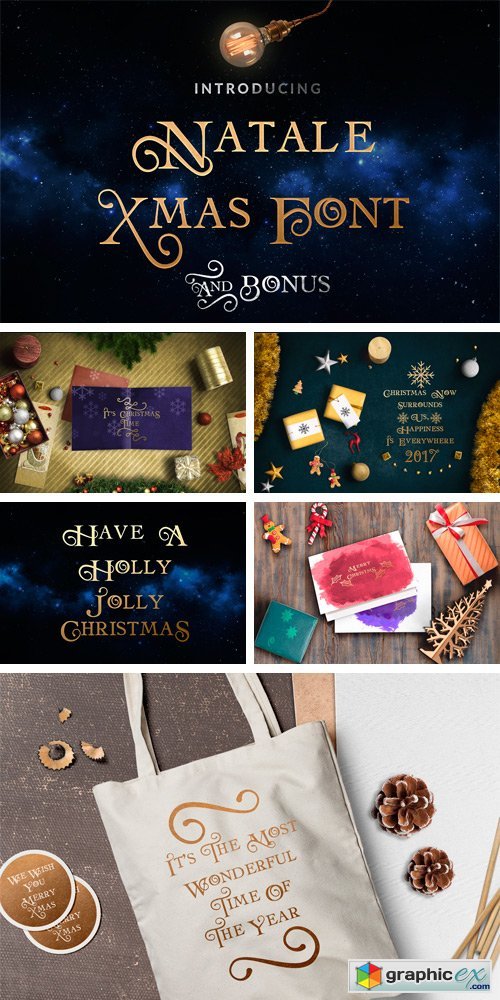 Natale Christmas Font & Bonus Gift