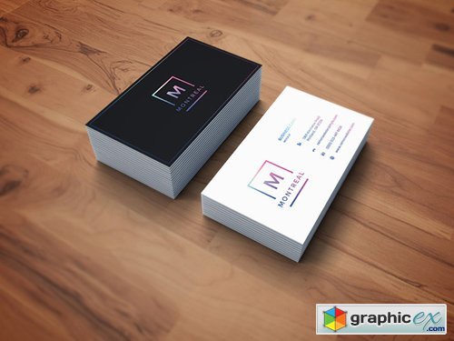 PSD Mock-Up - Photorealistic Business Card 2016