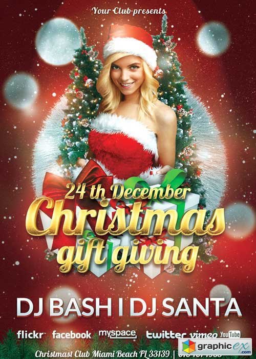 Christmas Gift Giving Party V5 Flyer Template