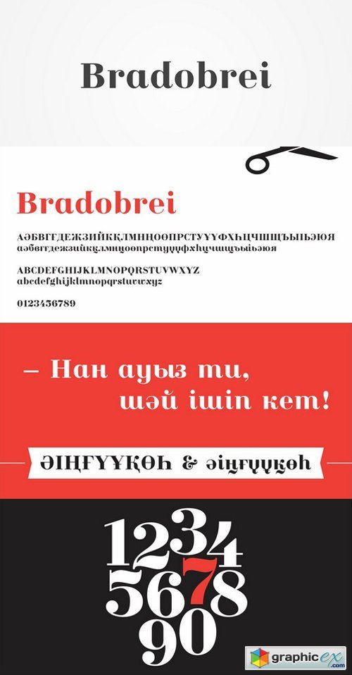 Bradobrei  font