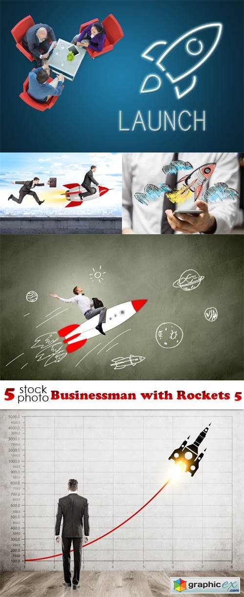 Businessman with Rockets 5
