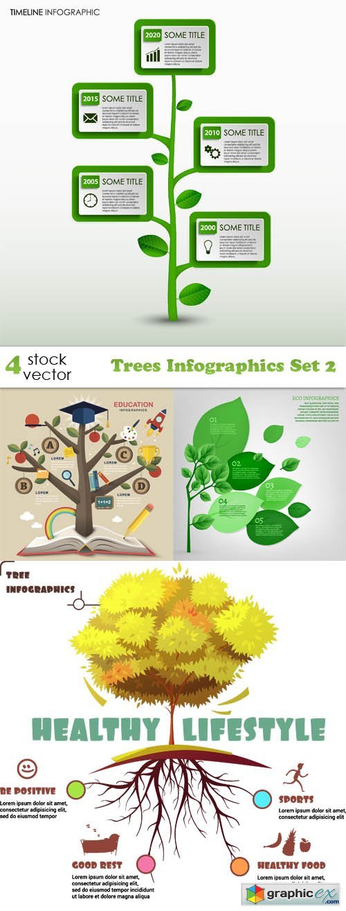 Trees Infographics Set 2