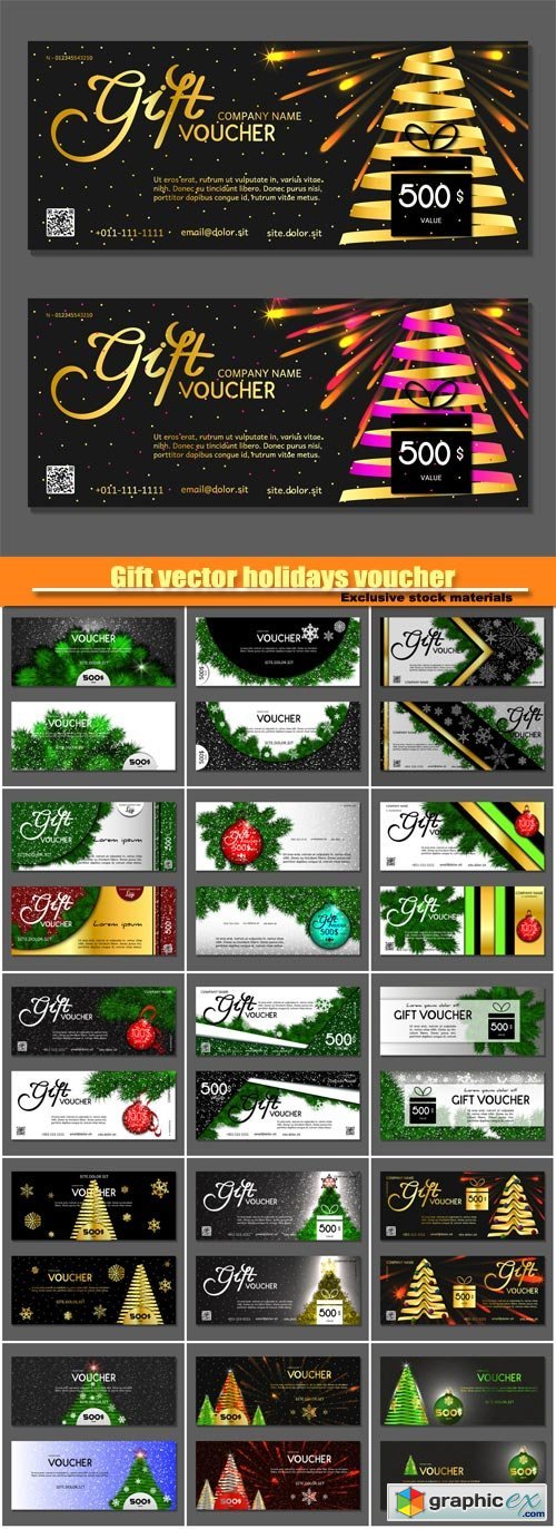 Gift vector holidays voucher