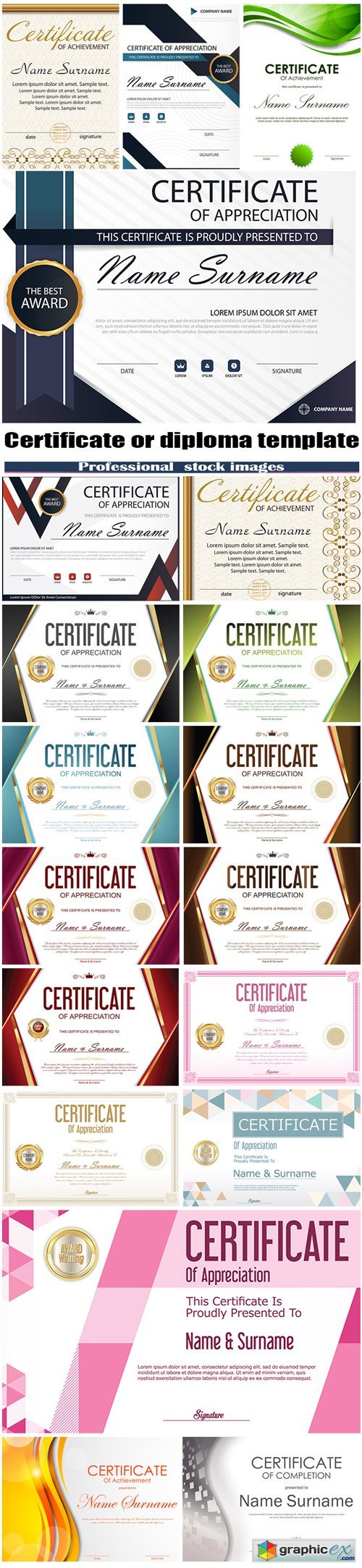Certificate or diploma template #3