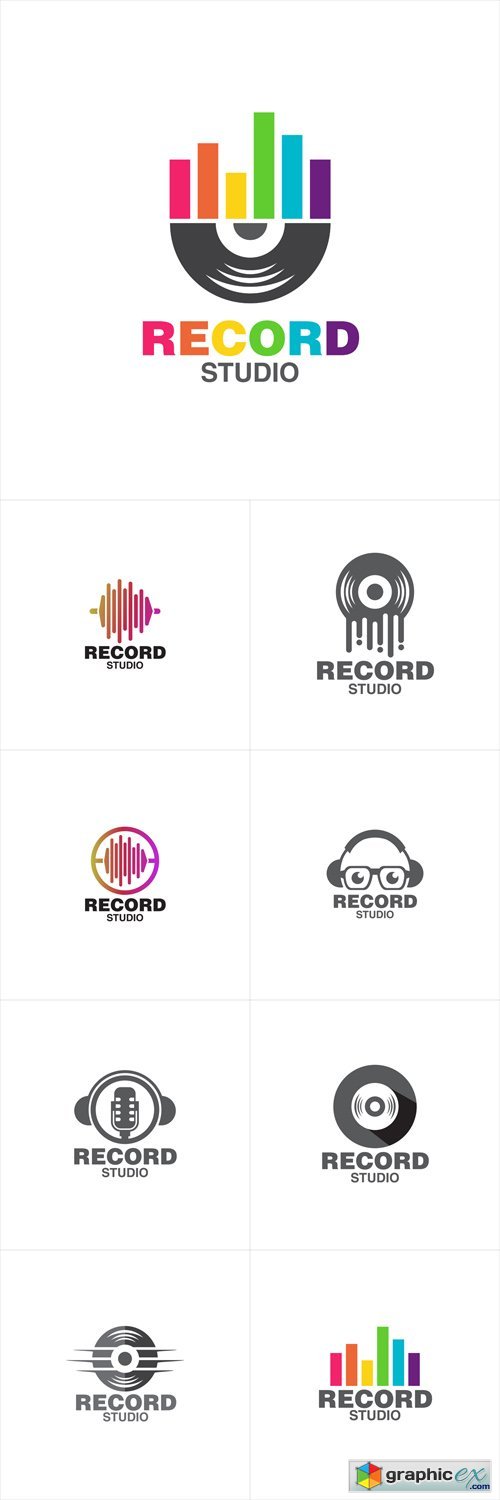 Record Music Concept Logo Icon Template
