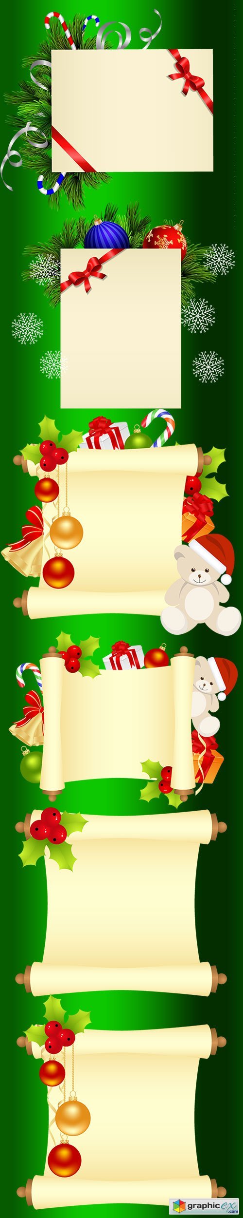 Christmas cards for text and photo Clipart