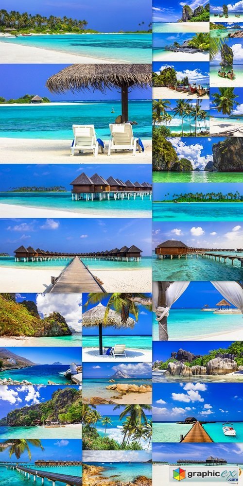 Amazing white beaches of Mauritius island. Tropical vacation 2
