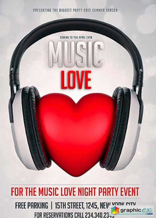 Music Love Flyer Template