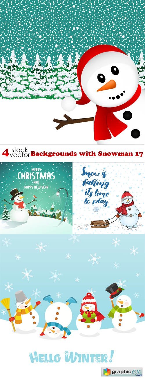 Backgrounds with Snowman 17