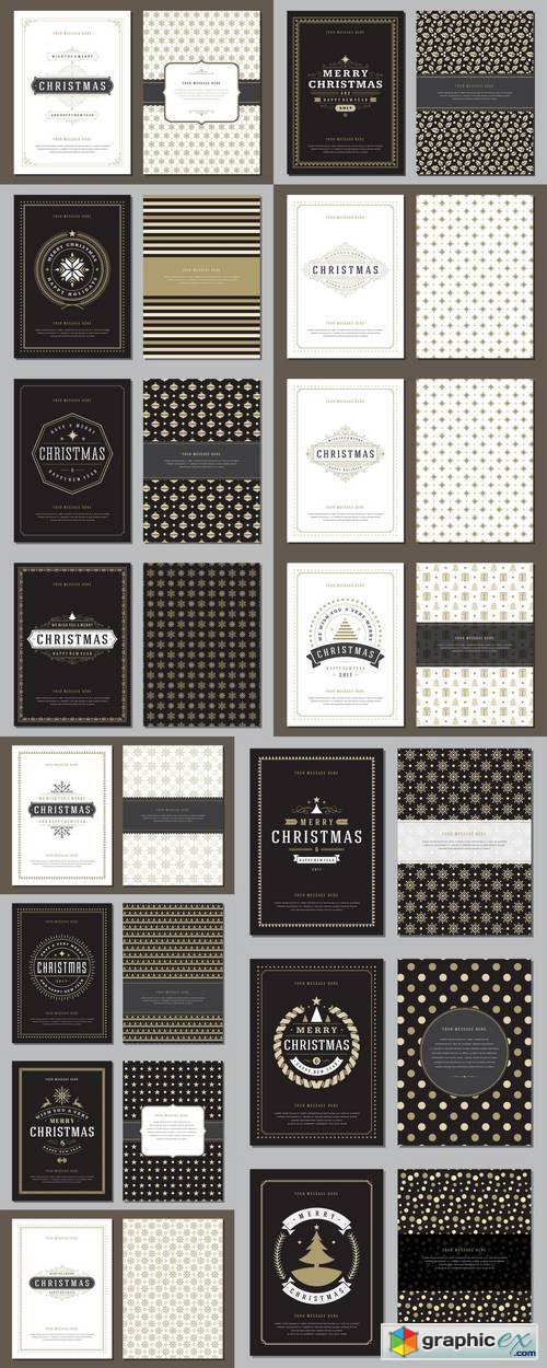 Christmas Greeting Card or Poster Design Template