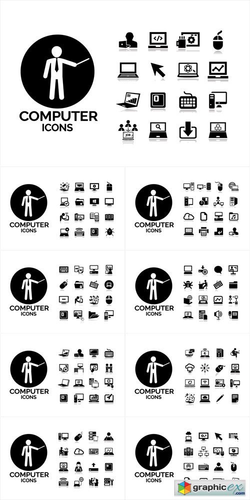 Black Computers Icons