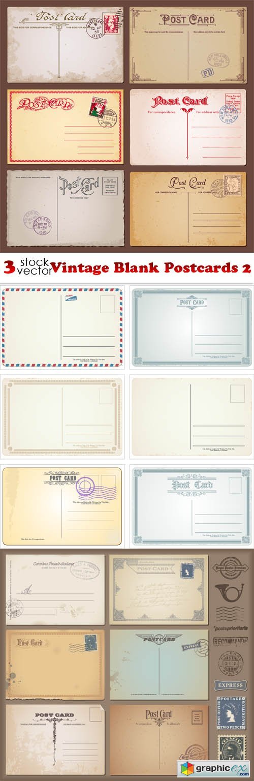 Vintage Blank Postcards 2