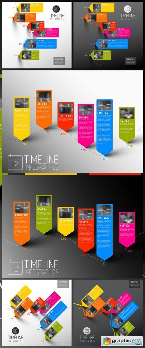 Colorful Infographic 6X EPS