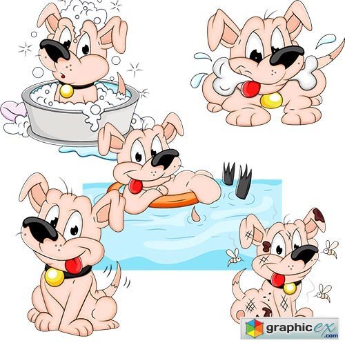 Clipart - Funny puppy