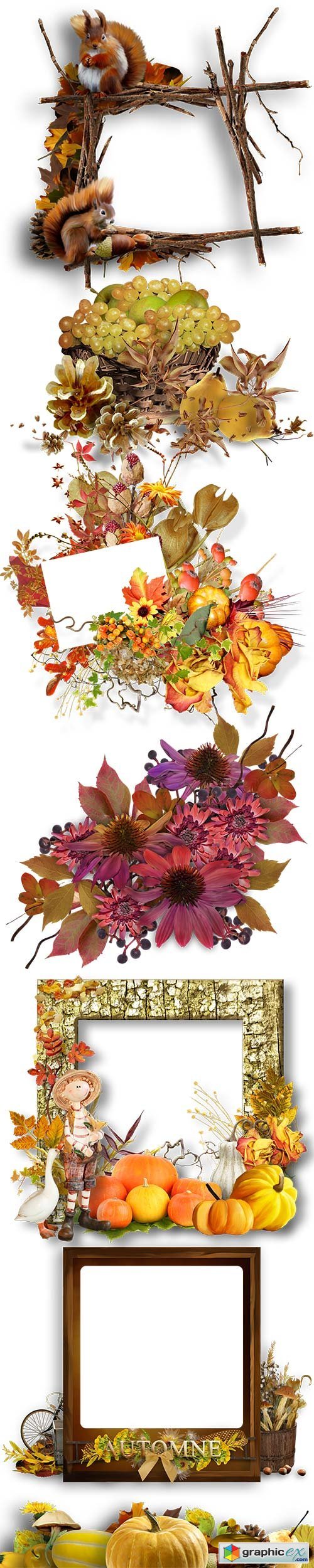 Autumn clipart and frames