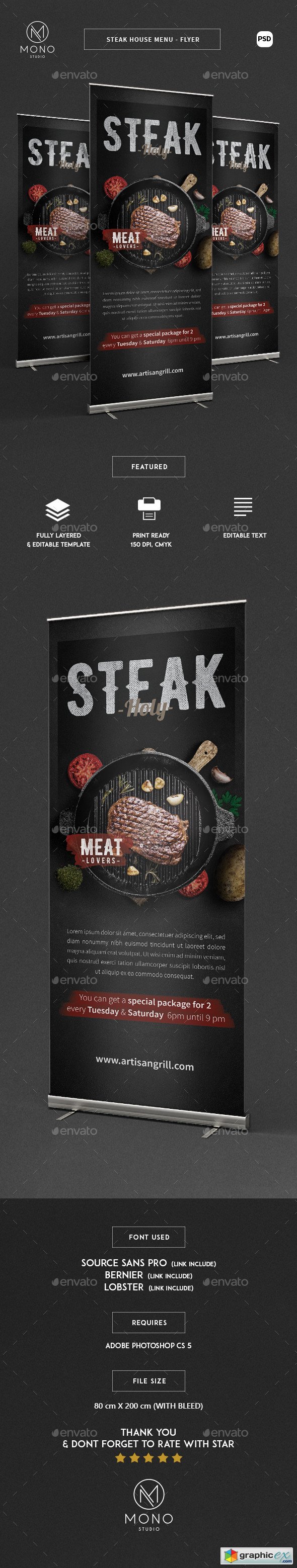 Steak House Roll Banner