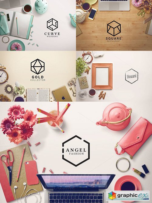 150+ Minimal Hexagon Logo Templates