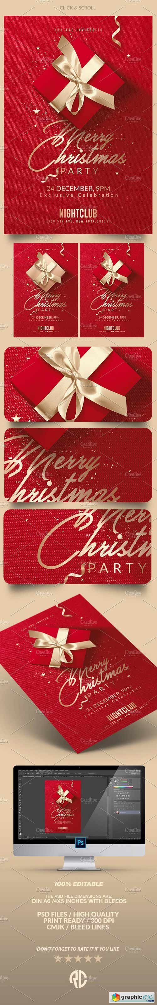 Red Christmas - Invitation | Flyer