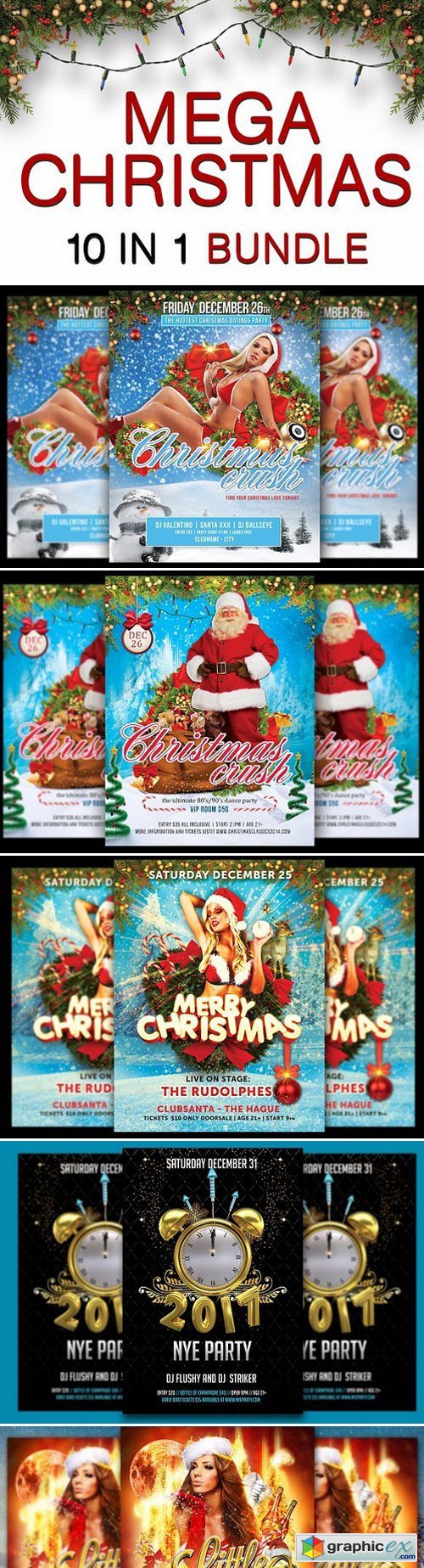 Mega Christmas & NYE Flyer Bundle