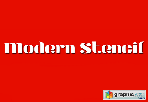 Modern Stencil font