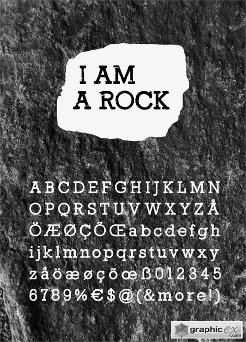 I Am a Rock font