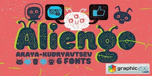 Aliengo Font Family - 6 Fonts