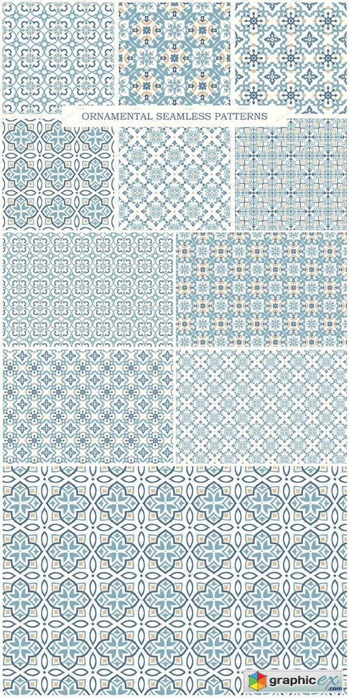 Arabic Ornamental Seamless Patterns