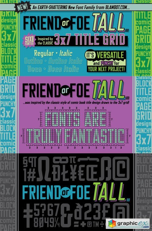 Friend Or Foe Tall BB Font Family