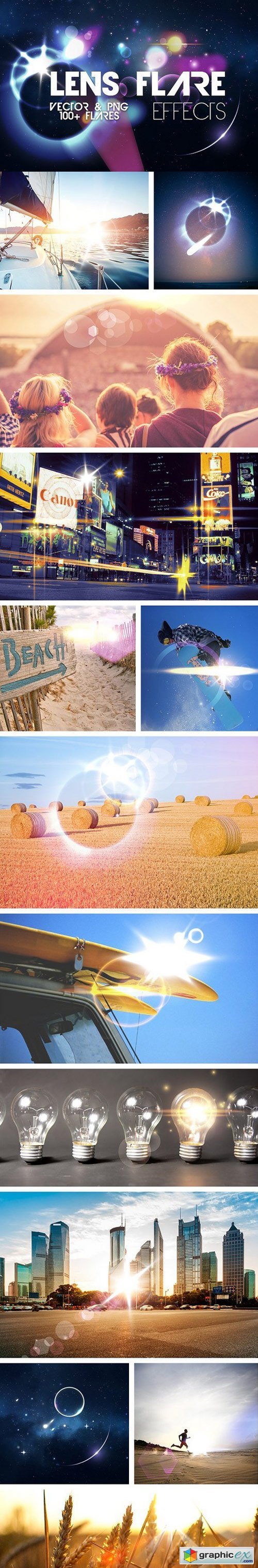 100 Lens Flare Effects