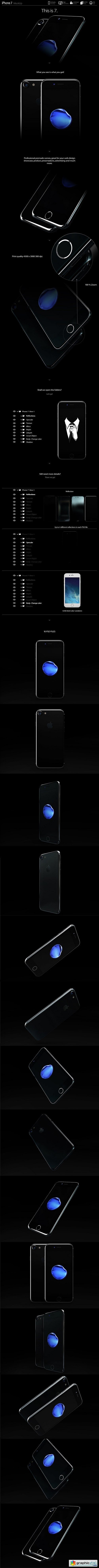 iPhone 7 Jet Black Edition Mock Up