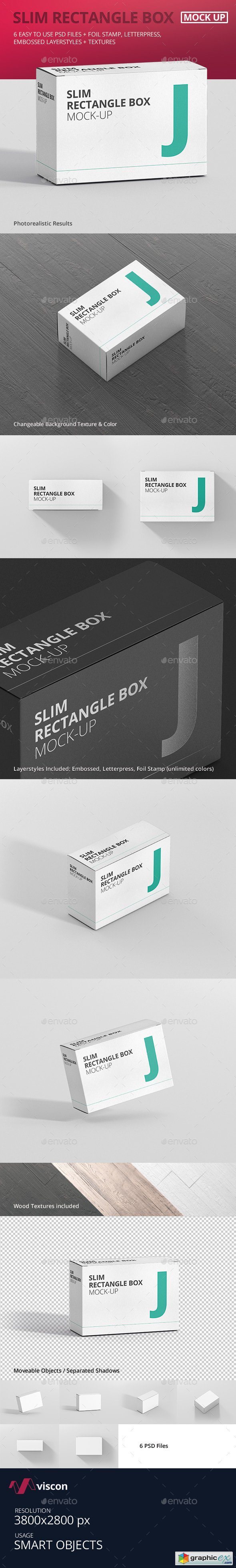 Package Box Mockup - Slim Rectangle