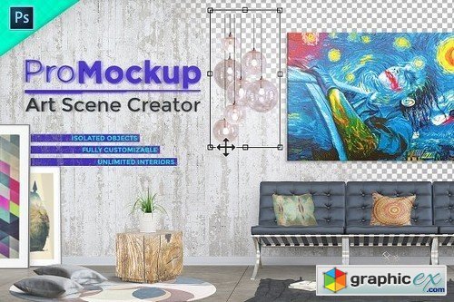 Pro Mockup Art Scene Creator